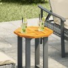 vidaXL Table Top - Octagonal Solid Wood Acacia Top 15.7"x15.7"x0.8" - Brown Wooden Dining Surface - Indoor/Outdoor Use - 2 of 4