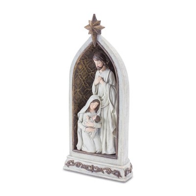 Holy Family Nativity Arch with Gold Accents, Set of 2