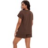 ATHLECHIC Women's Summer Outfits Short Sleeve Tops and Short Pants Sweatsuit Set 2 Pcs - 4 of 4