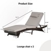 PAGED Outdoor Wicker Long Reclining Chair Set of 2 Patio Chaise Lounge Tanning Chairs for Poolside, Beach, Yard - 2 of 4