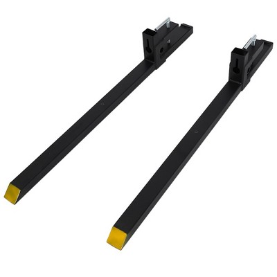 Clamp-on Pallet Forks, Tractor Bucket Pallet Forks, Heavy Duty Front Loader Forks for Skid Steer Tractor