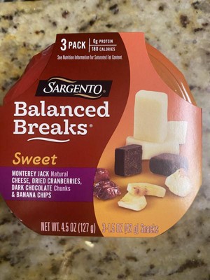 Sargento Sweet Balanced Breaks Monterey Jack Cheese, Dried Cranberries 