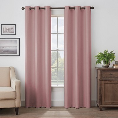 84"x40" Martina Solid Absolute Zero Total Blackout Window Panel Pink - Eclipse