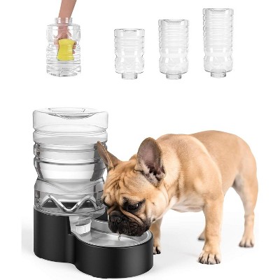 Easy-Clean Automatic Pet Water Dispenser with Wide Mouth & Stainless Steel Bowl, Gravity Refill for Cats, Dogs