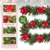 9FT Prelit Christmas Garland with Lights, Realistic Pine Garland for Mantle,Stairs,Indoor & Outdoor Holiday Decor - 4 of 4