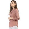 Allegra K Women's Work Office Long Sleeve Button Decor Elegant Bow Tie Neck Blouse - 4 of 4