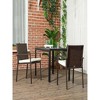 20.8"2 Piece PE Rattan Outdoor Dining Chairs with Cushion - 2 of 4