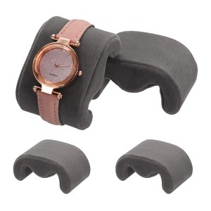 Unique Bargains Display Storage M Shaped Velvet Watch Case Pillows Replacement 4 Pcs - 1 of 4