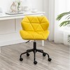 Grungis Velvet Gas Lift Swivel Office Chair with Wheels,Modern Gaming Chair with Adjustable Height and Metal Base,Computer Chair for Office - 4 of 4