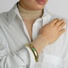 Adornia 14k Gold Plated .75" Tall Omega Bracelet With Colored Stone - 2 of 3
