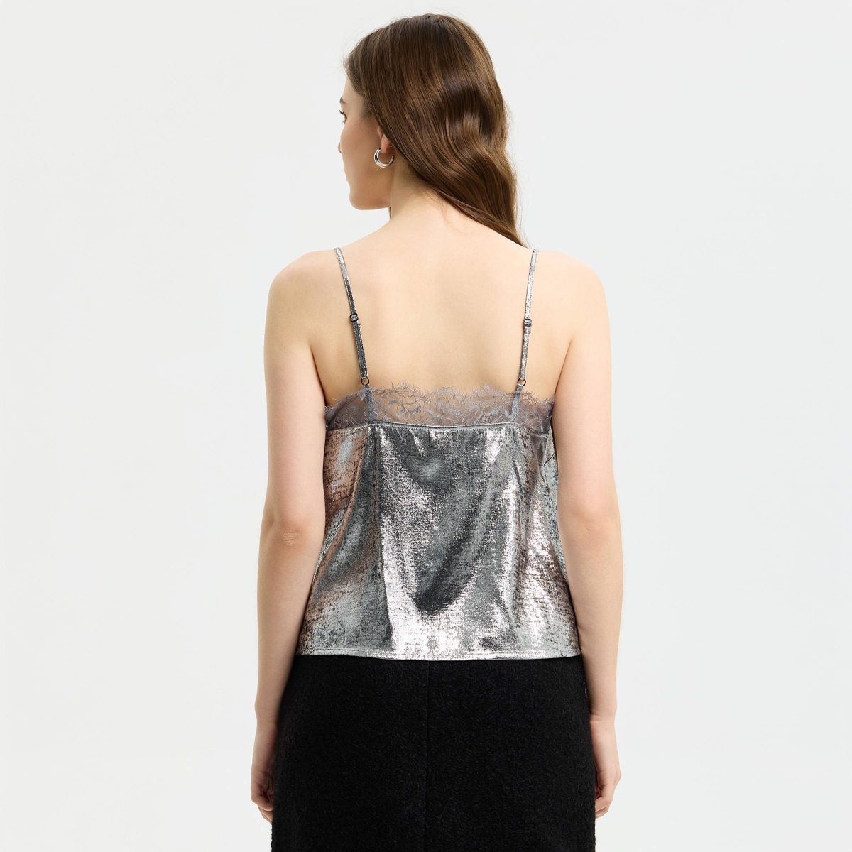 Women's Metallic Lace Tank Top - A New Day™ - thumbnail 7