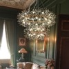 LLHZSY 2-Tiers Firework Sputnik Wagon Wheel Crystal Chandelier - Gold - 47'' W - 2 of 4