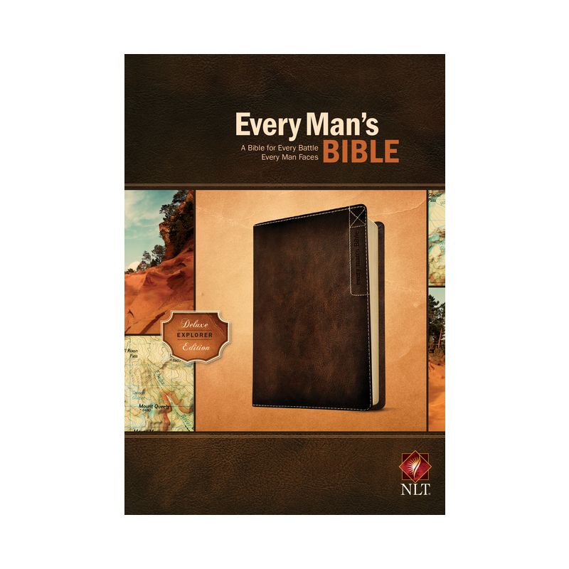 Every Man's Bible-NLT Deluxe Explorer - (Leather Bound), 1 of 2