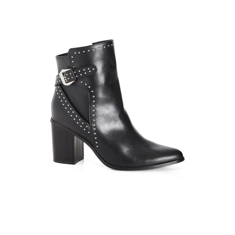 Women's WIDE FIT Orly Ankle Boot - black | CITY CHIC, 1 of 3