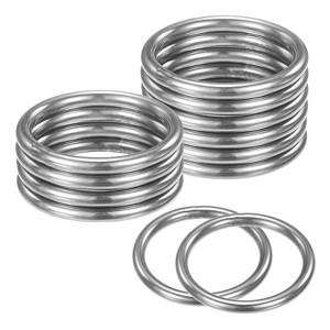 Unique Bargains Dream Catcher Stainless Steel Macrame Wreath Floral Round Metal O Rings 12 PCS - 1 of 4