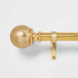 66"-120" Ball Curtain Rod Brass - Threshold™