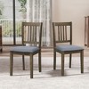 5 PCS Rustic Dining Table Set Wooden Dining Set with 4 Upholstered Dining Chairs & Square Kitchen Table, Farmhouse, Mid Century Modern-ModernLuxe - 3 of 4