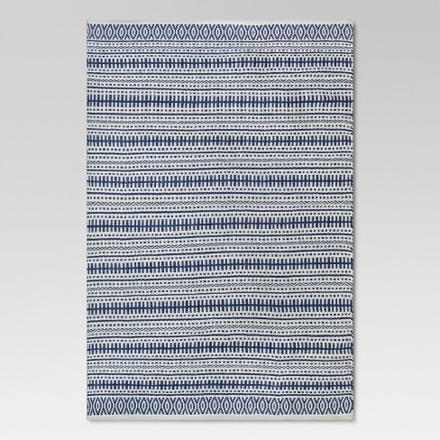 5' X 7' Global Stripe Outdoor Rug Blue - Threshold™ : Target