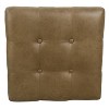 HomePop X-Design Bench Faux Leather Brown: Modern Upholstered Ottoman, Bedroom Seating, 250lbs Capacity - 4 of 4