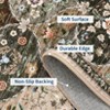 Vintage Trellis Area Rug Traditional Floral Washable Rugs for Living Room Bedroom Low Pile Non-Slip Floor Carpet - 4 of 4