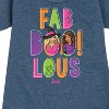 - Barbie - Faboolous Graphic Short Sleeve Fleece Dress - 2 of 4