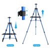 Unique Bargains Adjustable Metal Painting Easel Stand with Portable Bag Paintbrush Tray - 3 of 4