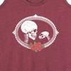 Women's - Instant Message - Human And Cat Skull Graphic Racerback Tank - 2 of 4