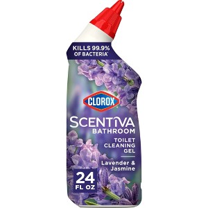 Clorox Scentiva Toilet Cleaning Gel Bleach Free - Tuscan Lavender & Jasmine - 24 fl oz - 1 of 4
