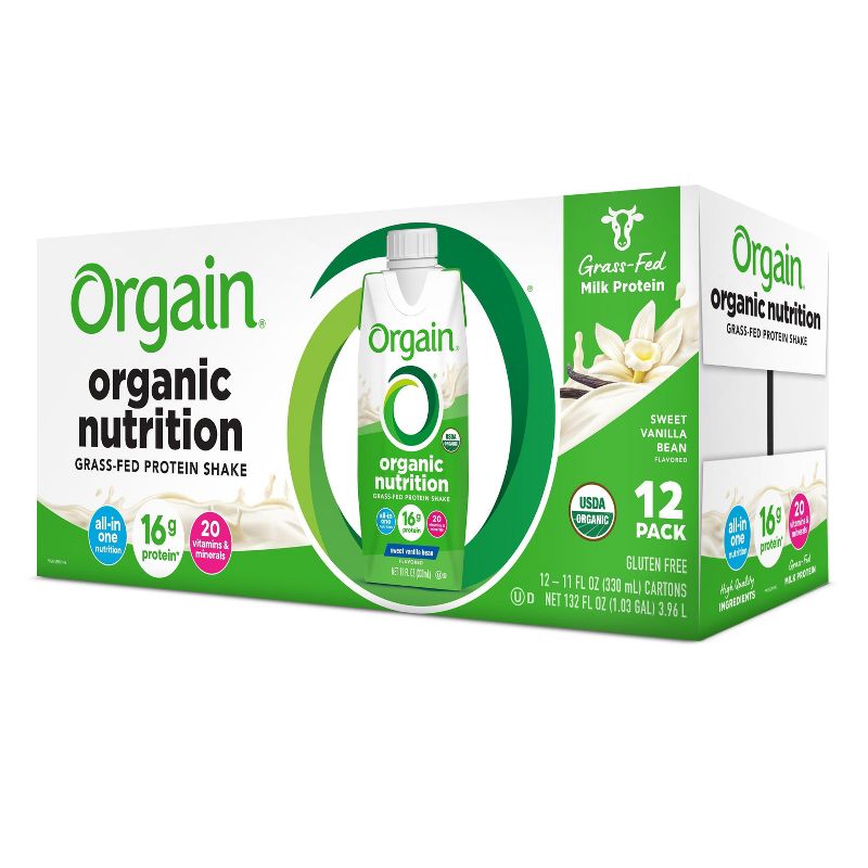Orgain Organic Nutritional Shake - Sweet Vanilla Bean - 12ct, 3 of 12