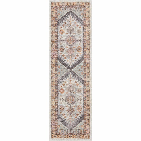 Well Woven Modern Solid Color Border Runner Rug - 2' x 7'3 - 2' x