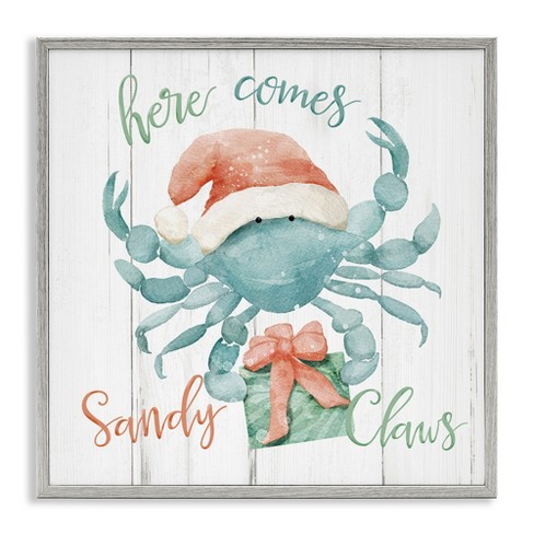 Stupell Industries Nautical Sandy Claws Crab, 12'' x 12'' - image 1 of 4