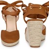 Perphy Women's Platform Lace Up Wedge Sandals - 2 of 3