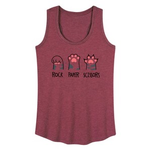 Women's - Instant Message - Rock Paper Claws Graphic Racerback Tank - 1 of 4