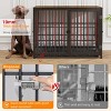 Artloge Heavy Duty Metal Pet Kennel Cage Durable Dog Crate Wooden Tabletop End Side Table with Removable Tray & 3 Lockable Doors for Dogs Furniture - 4 of 4