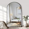 Spassway Arched Metal Full Mirror with Bracket Decorative Freestanding Mirror Accent Wall Mirror for Living Room Bedroom - 2 of 4