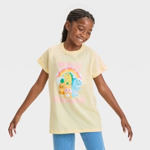 Girls' Moriah Elizabeth Short Sleeve Graphic T-Shirt - Yellow - 1 of 4