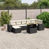 vidaXL Garden Sofa Set Black PE rattan Large Modular Garden Sofa Set - 2 of 4
