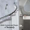LunaLulinlk 44" - 72" Adjustable Curved Shower Curtain Rod, Chrome - 3 of 4