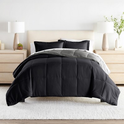 Reversible Comforter and Shams Set, Ultra Soft, Easy Care, - Becky  Cameron™, Full/Queen, Navy / Light Gray