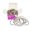 CLI Charles Leonard Nickel Plated Metal Book Rings 3" Silver 10 Per Pack 3 Packs (CHLR79-3) - 2 of 2
