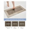 Bath Rug Non Slip Absorbent Stain Resistant Quick Dry Bathroom Rug 17x35 Inch Beige Easy Care Bath Mat Bathroom Floor - 3 of 4