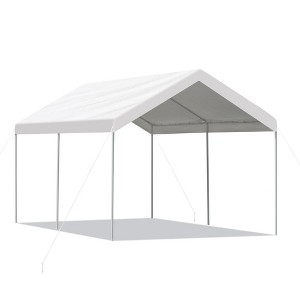 Aoodor 20 x 10 FT. Portable Vehicle Carport Party Canopy Tent Boat Shelter Cover, Heavy Duty Metal Frame - 1 of 4