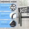 BestMassage Metal Garden Bench Outdoor Patio Furniture Park Bench - 3 of 4