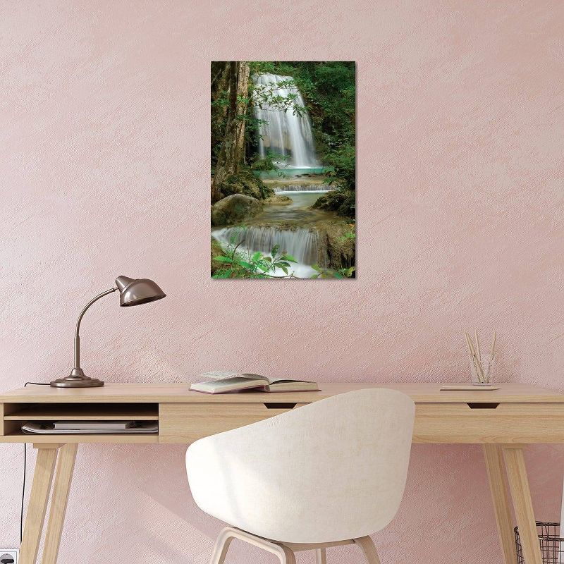 Seven Step Waterfall in Monsoon Forest Erawan National Park Thailand by Thomas Marent Unframed Wall Canvas - iCanvas, 5 of 6