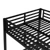 TopComfy Beds Metal Full over Full Bunk Bed Space Saving Noise Reduced No Box Spring Needed Bedroom Furniture for Bedroom, Black, 56.7"*65.57"*83.78" - 3 of 4