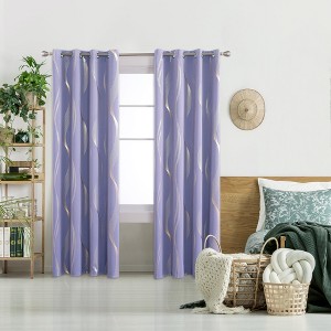 Deconovo Gold Wave 52 Width Curtain (2 Panel) - 1 of 4