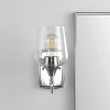 Valda Wall Sconce - Nickel/Clear - Safavieh - image 2 of 4