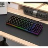 RISOKEYS 100 Keys Mechanical Keyboard Wired Backlight Keyboard Customized E-sports Office Game Computer Keyboard Metal Panel (Black, blue bearings) - 4 of 4