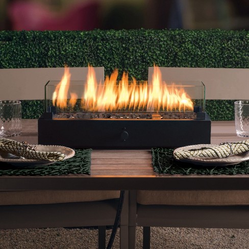 Two Harbors 28" Rectangle Tabletop Fire Pit - Black - Project 62™