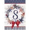 Briarwood Lane Everyday Garden Flag 12x18 For Outdoor American Wreath Monogram S Garden Flag Flags For Outside - 3 of 4